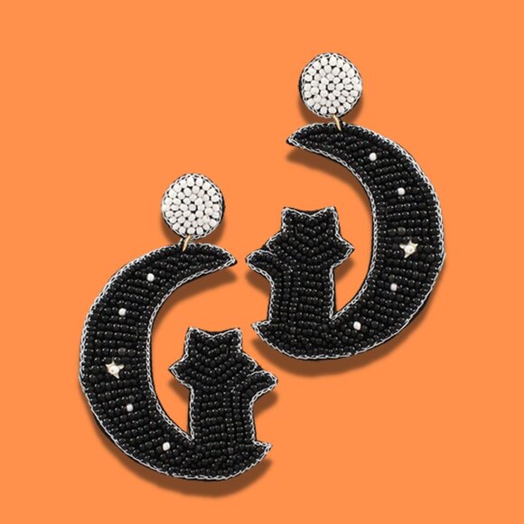 BOGO DEAL BESTSELLER HALLOWEEN EARRING STYLES - SEED BEADED - NEW SET OF 2 PAIRS - Picture 6 of 7